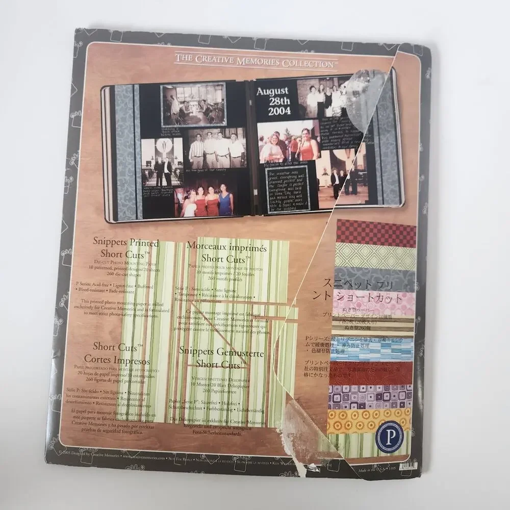Almost New! Creative Memories Snippets Printed Short Cuts 12